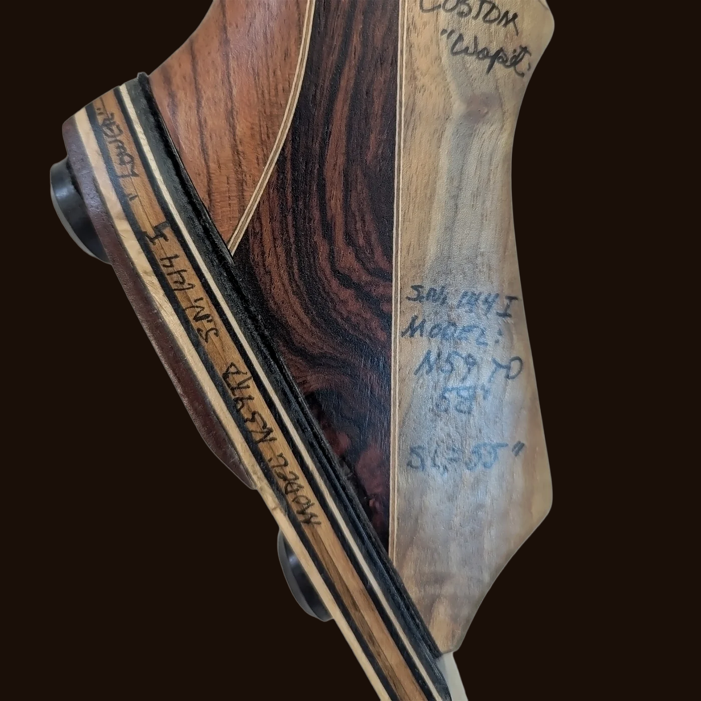Pair of Wapiti risers with hand-written specifications